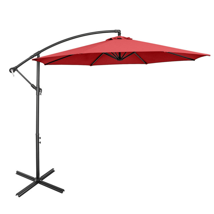 Patio Bundle: Outdoor Furniture Set+Patio Umbrella+Patio Swing+Bistro Set