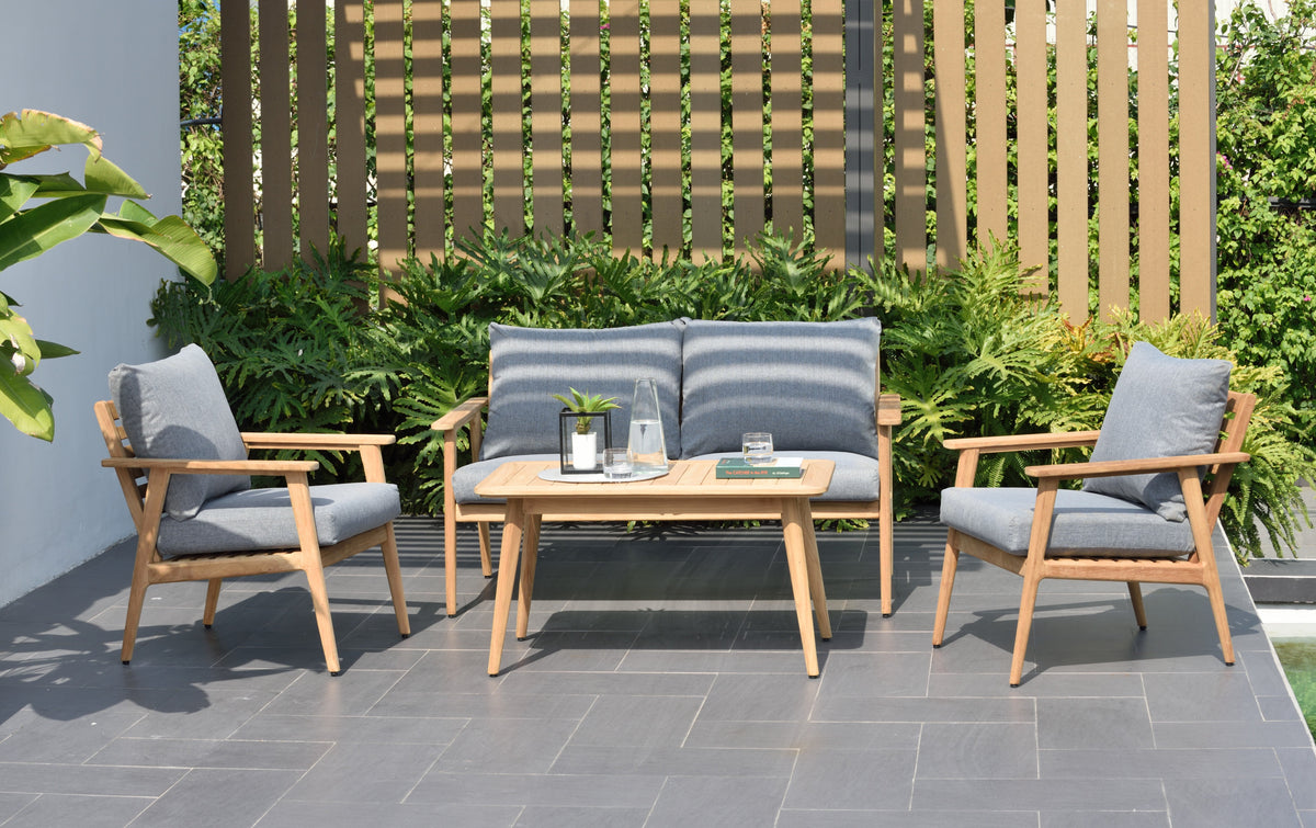 Eve FSC Teak Outdoor Conversation Set with Cushions